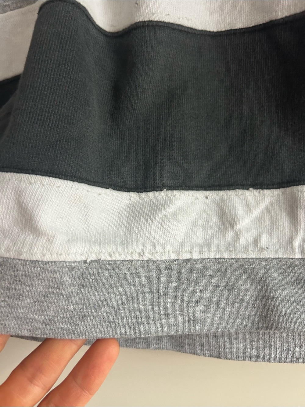 Vintage Y2K Roots Sporting Goods Hockey Jersey Long Sleeve Shirt Grey Black - Picture 3 of 16
